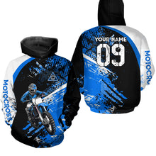 Load image into Gallery viewer, Adult&amp;Kid Custom Motocross Jersey Blue UPF30+ MX Racing Biker Off-road Dirt Bike Racewear| CTP31