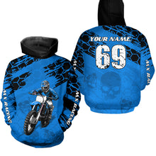 Load image into Gallery viewer, Custom Blue Motocross Jersey for Men Women Upf30+ Dirt Bike Shirt Motorcycle Jersey| CTP71