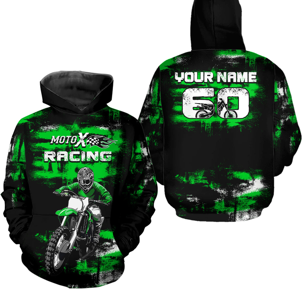 Adult&Kid Green Custom Dirt Bike Jersey Motocross Jersey Upf30+ Mens Women Motocross Shirt| CTP66