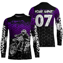 Load image into Gallery viewer, Purple Motocross Jersey Upf30+ Custom Dirt Bike Jersey Mens Women Off-Road Jersey Adult&amp;Kid| CTP04