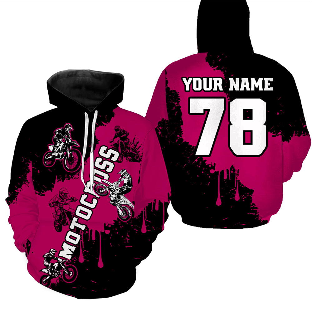 Pink custom dirt bike jersey adult&kid Motocross jersey upf30+ mens women Motocross Shirt| CTP03
