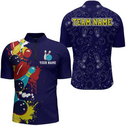 Bowling Jersey Men And Women Custom Bowling Shirts Colorful Unisex Polo Bowling Team Shirt CP19