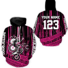 Load image into Gallery viewer, Pink Motocross Jersey Upf30+ Custom Dirt Bike Jersey Mens Women Off-Road Jersey Adult&amp;Kid| CTP60