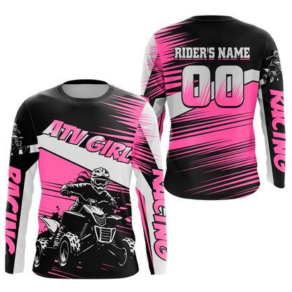 Custom Pink ATV Motocross Jersey for Adult Kids Youth Quad Dirt Bike Racing Shirt For Men Women NHN001