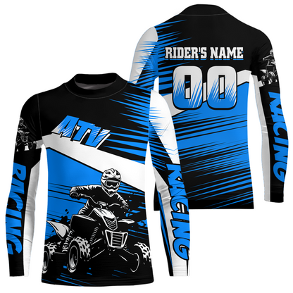 Custom Blue ATV Motocross Jersey for Adult Kids Youth Quad Dirt Bike Racing Shirt For Men Women NHN001