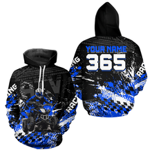 Load image into Gallery viewer, Custom Blue Atv Motocross Hoodie Upf30+ Quad Bike Shirt Extreme Racing Adult Youth Off-Road Quad Shirt NHN009