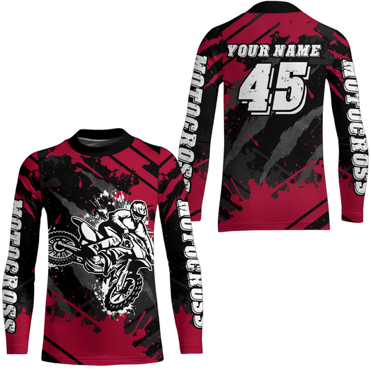 Custom Pink Motocross Jersey for Men Women Upf30+ Dirt Bike Shirt Motorcycle Jersey| CTP101