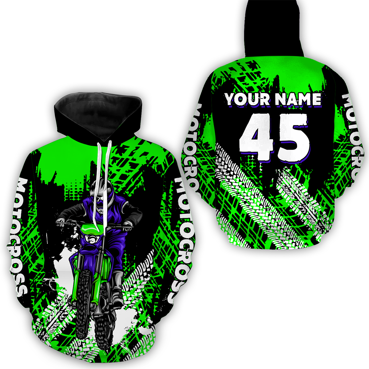 Custom Green Motocross Jersey for Men Women Upf30+ Dirt Bike Shirt Racing Jersey| CTP102