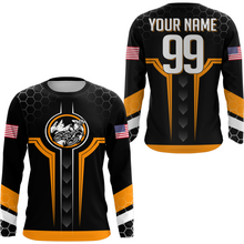 Load image into Gallery viewer, Adult&amp;Kid Orange Custom Dirt Bike Jersey Motocross Jersey Upf30+ Motocross Shirt| CTP78
