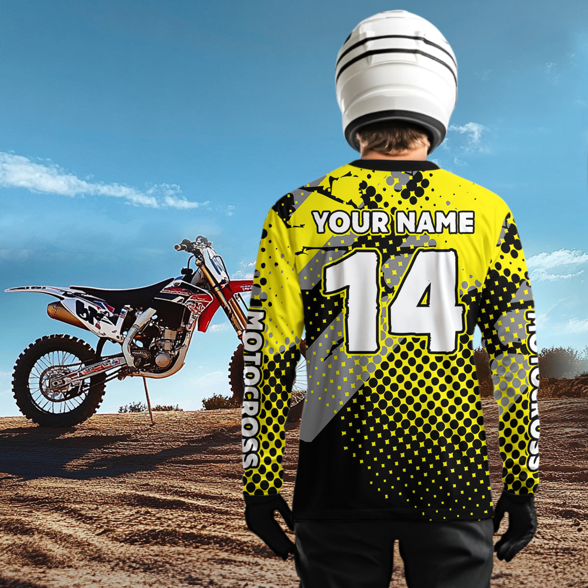 Eagle ATV Racing Jersey Yellow ATV Riding Shirt for Kid Adult Youth Quad ATV Jersey MX118