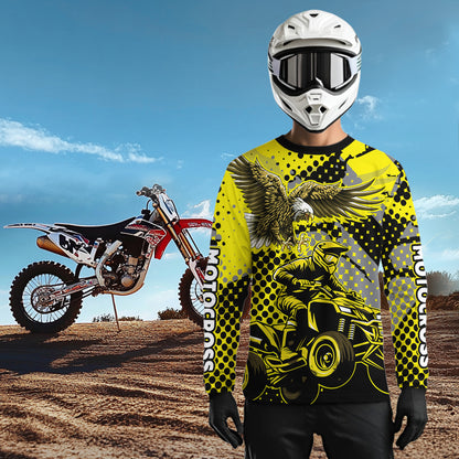 Eagle ATV Racing Jersey Yellow ATV Riding Shirt for Kid Adult Youth Quad ATV Jersey MX118