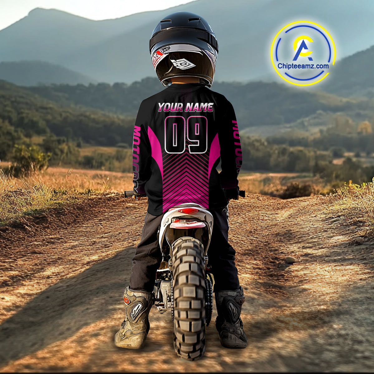 Pink ATV Riding Jersey Custom Quad Bike Jersey for Men Kid Women  ATV Racing Shirt MX105