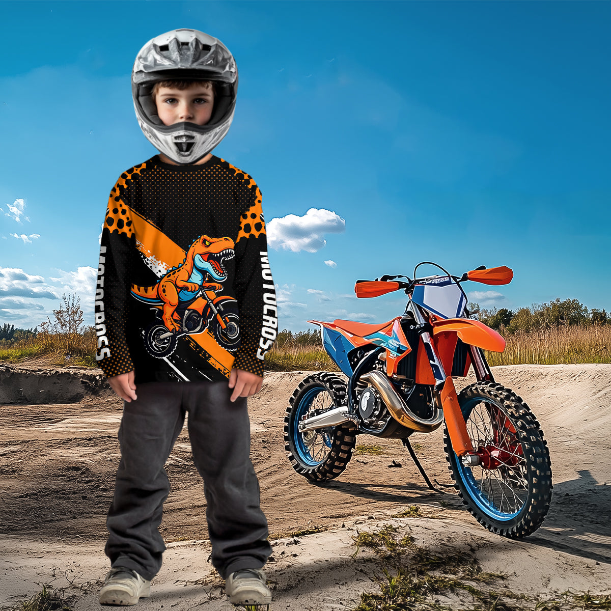 Custom Dinosaur Motocross Racing Jersey Dirt Bike Jersey Men Kid Women Off Road Shirt XM382