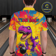 Load image into Gallery viewer, Custom Graffiti Dinosaur Bowling Jersey for Men Unisex Bowling Shirts for Team Polo &amp; 1/4 Zip HNT240