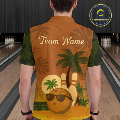Summer Bowling Shirt for Men and Women Bowling Team League Polo Gift for Bowlers QZT698