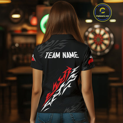 Men's Custom Dart Shirts With Red - White Streaks And Dartboard, Team Jerseys NYN0250