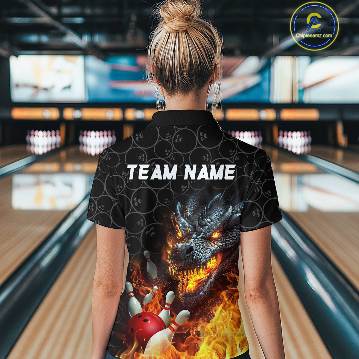 Custom Dragon Flaming Bowling Shirt for Men and Women Dragon Bowling Jersey Team MBL96