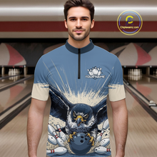 Load image into Gallery viewer, Custom Funny Falcon Bowling Jersey for Men Unisex Bowling Shirts for Team Polo &amp; 1/4 Zip HNT244