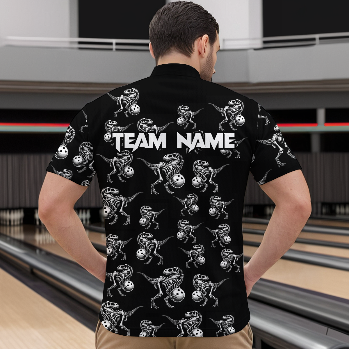 Custom Sauropod Bowling Shirt for Men And Women Quarter-Zip Bowling League Bowling Outfit QZT633