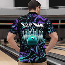 Load image into Gallery viewer, Purple Bowling Custom Men Bowling Shirt Polo &amp; Quarter-Zip Bowling Team Jerseys HNT48