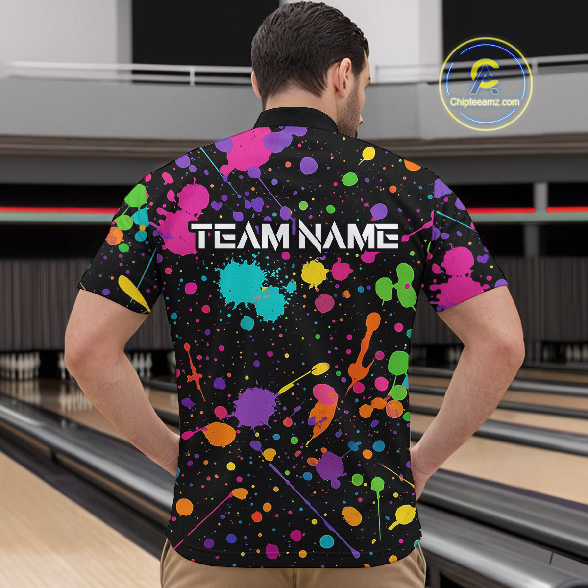 Colorful Watercolor Bowling Shirt for Men Women Custom Team Bowling Polo & Quarter Zip MBL98