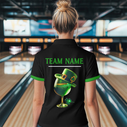 Green Bowling Shirt Custom St Patrick Day for Men Women Quarter-Zip Bowling Jersey QZT622