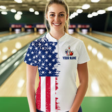 Load image into Gallery viewer, Custom Beer Bowling Shirts 1/4 Zip American Bowling Jersey for Women QZT444