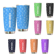 Load image into Gallery viewer, Multicolor Funny golf pattern Custom name Golf Stainless Steel Tumbler Cup - personalized golf gifts NQS9879