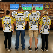 Load image into Gallery viewer, Custom Funny Beer Dart Shirt Argyle Dart Team Jersey for Men Dartboard Polo &amp; Quarter-Zip Shirts DHT14