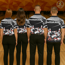 Load image into Gallery viewer, Personalized Funny Opossum Bowling Shirt Bowling Jersey for Men Bowling Polo &amp; Quarter-Zip QZT847