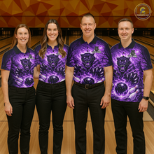 Load image into Gallery viewer, Custom Panther Bowling Shirt for Men Bowling Team Jersey Bowling Outfit Polo &amp; Quarter-Zip QZT970