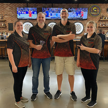 Load image into Gallery viewer, Funny Dartboard Cowboy Darts Polo &amp; 1/4-Zip Shirts For Men Custom Grunge Brown Darts Team Jerseys NYN3079