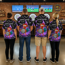 Load image into Gallery viewer, Custom Funny Purple Chicken Dart Shirts For Men Dart Board Gifts Darts Team Jerseys Dart League NNT152