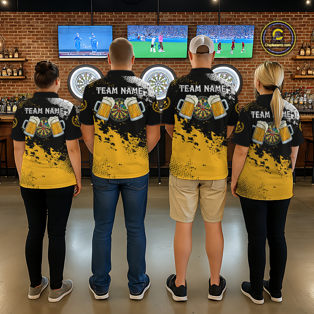 Custom Beer Darts Shirt for Men Darts Team Jerseys Dartboard Shirt Dart League NNT264