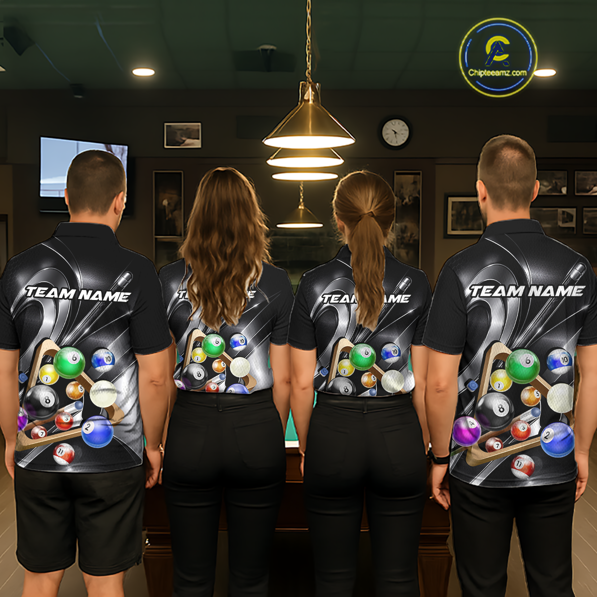 Custom Ball Pool Shirts Grey Billiard Shirt for Men Billiard Team Jersey Billiard League NNT180