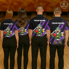 Load image into Gallery viewer, Custom Purple Beer Duck Bowling Shirt for Men Duck Funny Beer Bowling Team Jersey HNT276