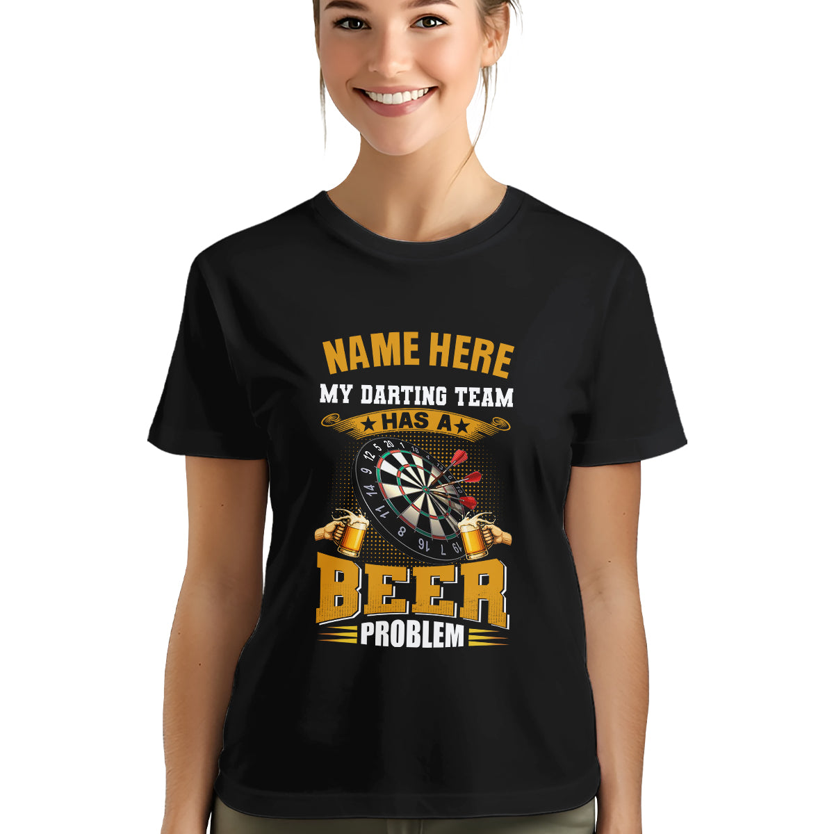 Funny Darts Shirt My Darting Team Has A Beer Problem T-Shirt Custom Darts Lover Shirts Gifts TDM3936