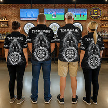 Load image into Gallery viewer, Lightning Thunder White &amp; Black Grim Reaper Custom Dart Quarter-Zip Shirt Women Dart League Jerseys NYN2091