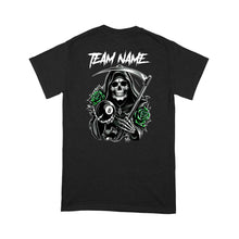 Load image into Gallery viewer, Personalized Multicolor Grim Reaper Billiard Shirts, Funny 8 Ball T-Shirts For Pool Team Player TDM3916
