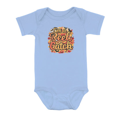Cute Fall Fishing Infant Fishing Shirt Sayings "I'M A Reel Catch" Fall Baby Outfit IPHW7135