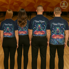 Load image into Gallery viewer, Custom Zen Frog Bowling Shirt for Women Meditation Style Bowling Jersey Polo &amp; 1/4-Zip QZT991