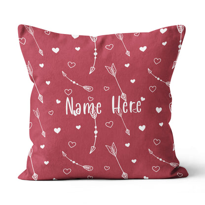Personalized Arrows Archery With Hearts Throw Pillow Valentine Gifts Ideas VHM0940