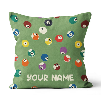 Customized Billiard Balls Full Printing Green Pillow For Billiard Lover TDM0751