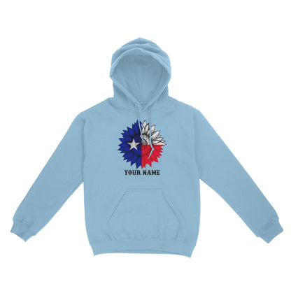 Texas flag sunflower customized name patriot Texas state flag Hoodie D03 NQS2495