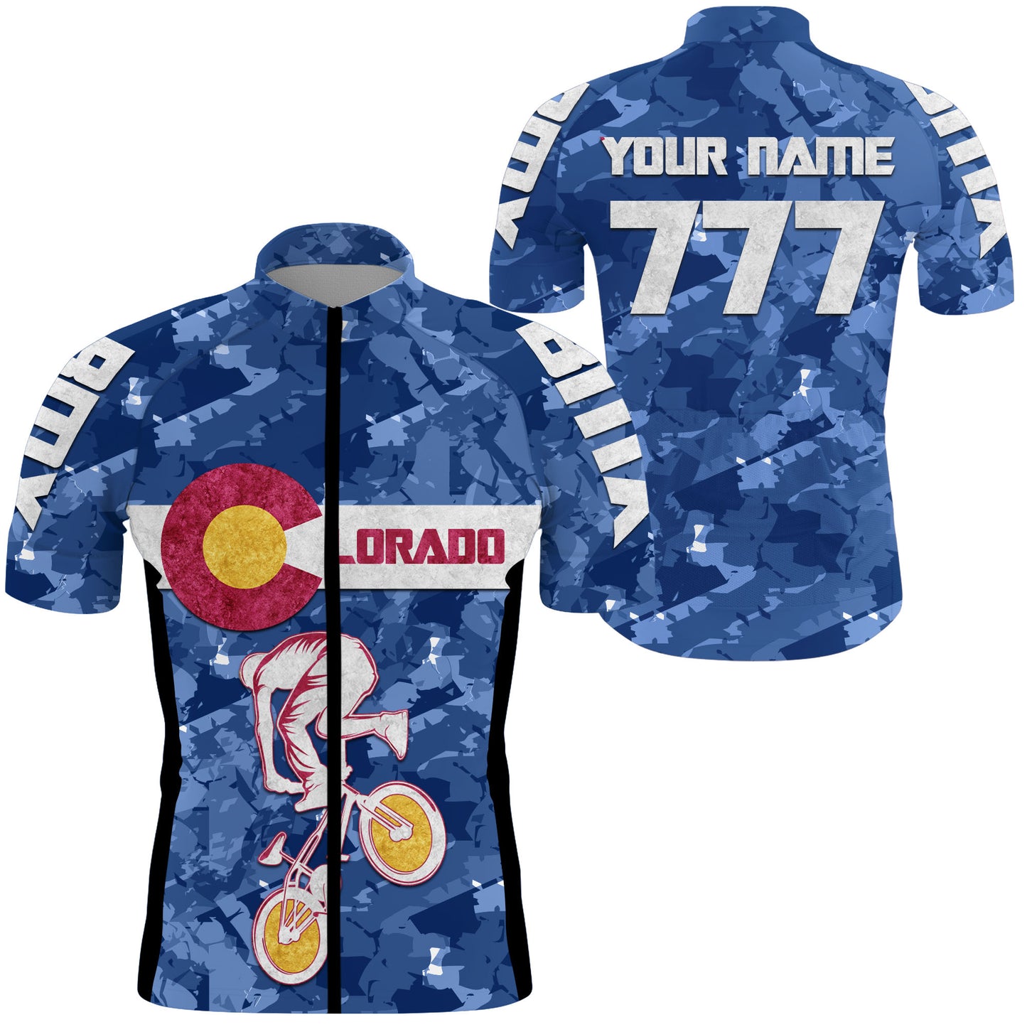 CO Colorado BMX Men Women Cycling Jersey Custom Cyclist Bicycle Riding Shirt Cross Country Biking| NMS799