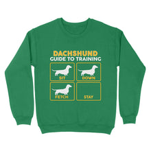 Load image into Gallery viewer, Dachshund Standard Sweatshirt | Funny Guide to Training dog - FSD2407D08