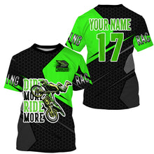 Load image into Gallery viewer, MX custom green adult&amp;kid jersey UPF30+ Dirt More Ride More biker off-road motorcycle racewear PDT51
