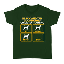 Load image into Gallery viewer, Black and Tan Coonhound Women's T-Shirt | Funny Guide to Training dog - FSD1090