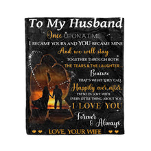 Load image into Gallery viewer, To My Husband Love from Wife Fleece blanket - Gift for husband on anniversary, Valentine's day, Birthday - FSD317