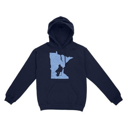 Minnesota Ice Fishing Shirts, Winter Fishing Minnesota State Love Fishing Hoodie - FSD2927 D06